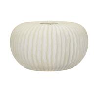 Vase Design Rainuré "Icicle" 40cm Crème