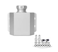 Vase D'expansion 1L/2L Réservoir Reniflard Liquide Refroidissement Trop-plein Radiateur Récupération D'huile Carburant D'essence Refroidissement Bouteille(1L Silver)