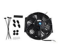 Vase d'expansion du liquide de refroidissement 12 V 80 W 12''/10"/9"/7" Push/Pull, Kit De Refroidissement Moteur Accessoires Pour Radiateurs Voiture Radiateur d'huile Voiture(10 inch)