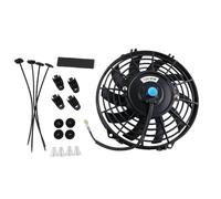 Vase d'expansion du liquide de refroidissement 12 V 80 W 12''/10"/9"/7" Push/Pull, Kit De Refroidissement Moteur Accessoires Pour Radiateurs Voiture Radiateur d'huile Voiture(9 inch)