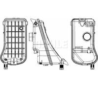Vase d'expansion, élément filtrant MAHLE pour CITROËN BERLINGO