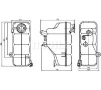 Vase d'expansion, élément filtrant MAHLE pour FIAT UNO