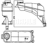 Vase d'expansion, liquide de refroidissement CRT 117 000S MAHLE