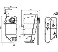 Vase d'expansion, liquide de refroidissement CRT 118 000S MAHLE