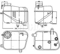 Vase d'expansion, liquide de refroidissement CRT 120 000S MAHLE