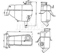 Vase d'expansion, liquide de refroidissement CRT 121 000S MAHLE
