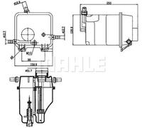 Vase d'expansion, liquide de refroidissement CRT 125 000S MAHLE pour LAND ROVER