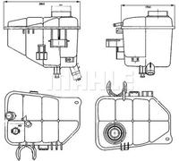 Mahle Original Vase d'expansion liquide de refroidissement CRT 126 000S