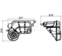 Vase d'expansion, liquide de refroidissement CRT 20 000S MAHLE pour AUDI A6 C6