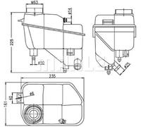 Vase d'expansion, liquide de refroidissement MAHLE ORIGINAL CRT 202 000S