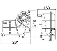 Vase d'expansion, liquide de refroidissement CRT 24 000S MAHLE pour AUDI SEAT