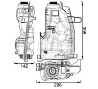 Vase d'expansion, liquide de refroidissement CRT 76 000S MAHLE pour LAND ROVER