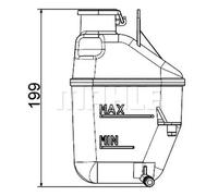 Vase d'expansion, liquide de refroidissement CRT 88 001S MAHLE pour MINI MINI