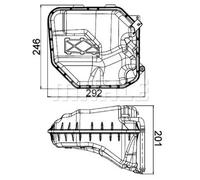 Vase d'expansion, liquide de refroidissement CRT 9 000S MAHLE pour AUDI VW