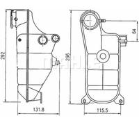 Vase d'expansion liquide de refroidissement Filtre MAHLE pour MERCEDES 124 Stufenheck