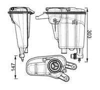 Vase d'expansion, liquide de refroidissement MAHLE CRT 95 000S