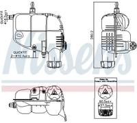 Vase d'expansion, liquide de refroidissement Matière plastique 996185 NISSENS