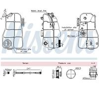 Vase d'expansion, liquide de refroidissement Matière plastique 996216 NISSENS