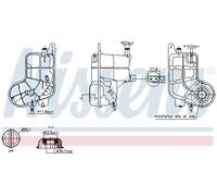Vase d'expansion, liquide de refroidissement Matière plastique 996288 NISSENS