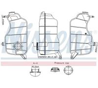 Vase d'expansion, liquide de refroidissement Matière plastique 996329 NISSENS