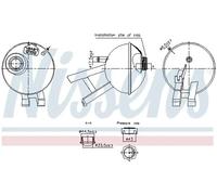 Vase d'expansion, liquide de refroidissement NISSENS 996348