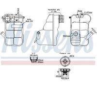 Nissens Vase d'expansion liquide de refroidissement 996350 plastique Discovery II 2.5 (1998-2004)
