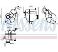 Vase d'expansion, liquide de refroidissement Matière plastique 996408 NISSENS