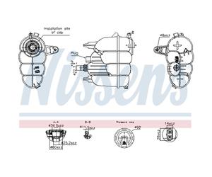 Vase d'expansion, liquide de refroidissement NISSENS 996323