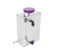 Vase d'expansion liquide Récupérateur d'huile universel en aluminium 600 ml, réservoir de trop-plein carré avec bouchon de vidange Réservoir Récupération Liquide Moteur(Purple)