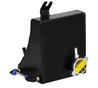 Vase d'expansion liquide Réservoir de liquide refroidissement en aluminium 1,75 L, réservoir radiateur, kit pièces modification polies pour Nissan 240SX S13 Vase D'expansion(Black)