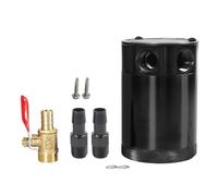 Vase d'expansion liquide Réservoir de récupération d'huile pour voiture, 2/3 ports, universel, en alliage d'aluminium, séparateur d'huile et d'air Réservoir Récupération Liquide Moteur(2 hole valve)