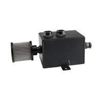 Vase d'expansion liquide Réservoir de récupération d'huile universel en aluminium pour voiture, 1 L/2 L, 10 AN, avec reniflard et robinet de vidange, forme carrée Réservoir Récupération Liquide Moteur