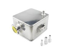 Vase D'Expansion Liquide Réservoir D'expansion Et Bouchon De D'eau En Alliage Poli Noir Argent 2 L RÉSERVOIR D'EAU Kit Trop Plein Liquide Refroidissement(Silver)
