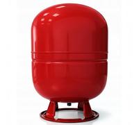 Vase d'expansion pour chauffage 100 litres rouge debout avec support, réservoir d'équilibrage de pression pour systèmes de chauffage fermés, pression de fonctionnement jusqu'à 10 bar