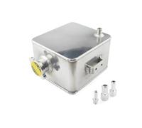 Vase D'expansion Réservoir D'expansion D'eau 2 Litres En Alliage Noir Et Argent Poli Avec Bouchon Collecteur D'échappement Réservoir Trop-plein Liquide Refroidissement(Argent)