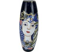 Vase DKD Home Decor 14 x 14 x 39 cm visage porcelaine bleu multicolore