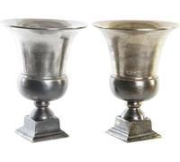 Vase DKD Home Decor 24 x 24 x 31,5 cm argenté or aluminium moderne (2 pièces)