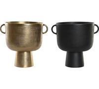 Vase DKD Home Decor 36 x 29 x 33 cm Noir Or Aluminium Moderne (2 pièces)