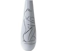 Vase DKD Home Decor abstrait blanc résine Moderne (31.5 x 31.5 x 95.5 cm)