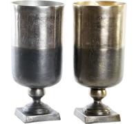 Vase DKD Home Decor bicolore aluminium Moderne 15 x 15 x 33 cm (2 pièces)