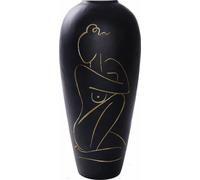 Vase DKD Home Decor Femmes Noir Résine Moderne (34 x 34 x 73,5 cm)