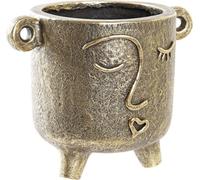 Vase DKD Home Decor Or Magnésium Visage moderne 33 x 23 x 25,5 cm