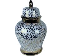 Vase DKD Home Decor Porcelaine Golden Blanc Colonial (25 x 25 x 40 cm)