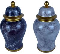 Vase DKD Home Decor Porcelaine Moderne (2 pièces) (17 x 17 x 32 cm)