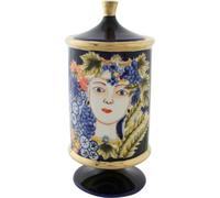 Vase DKD Home Decor visage porcelaine bleu 11 x 11 x 25 cm multicolore