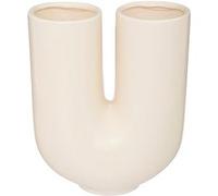 Atmosphera Vase Rivi en céramique blanc H30 cm