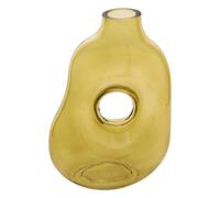 Vase Donut en Verre "Solag" 24cm Vert Kaki