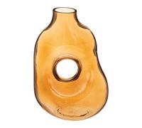 Atmosphera – Vase Donut « Solag » en verre – 25 cm – Ambre G