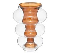 Atmosphera Créateur d'intérieur - Vase Double en Verre "Matali" 36cm Ambre G