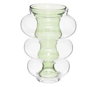 Vase Double en Verre "Matali" 36cm Vert